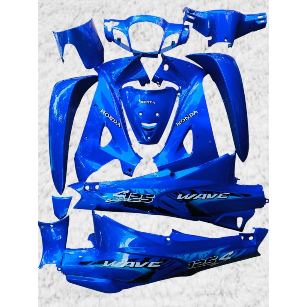 ชุดสีเวฟ 125 r/s สีน้ำเงินลายแต่ง