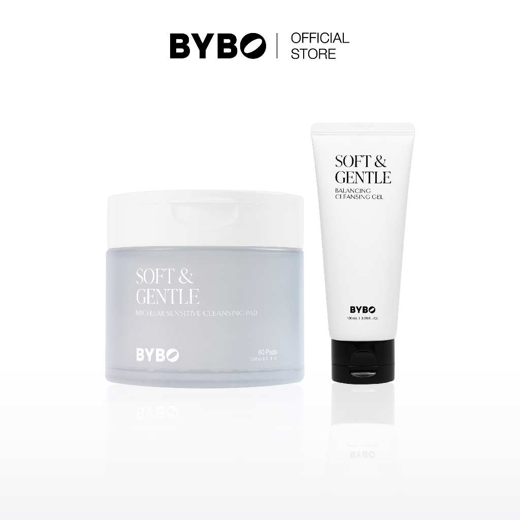 BYBO DOUBLE CLEANSING SET ดับเบิ้ลคลีนซิ่ง (CLEANSING PAD + CLEANSING GEL)