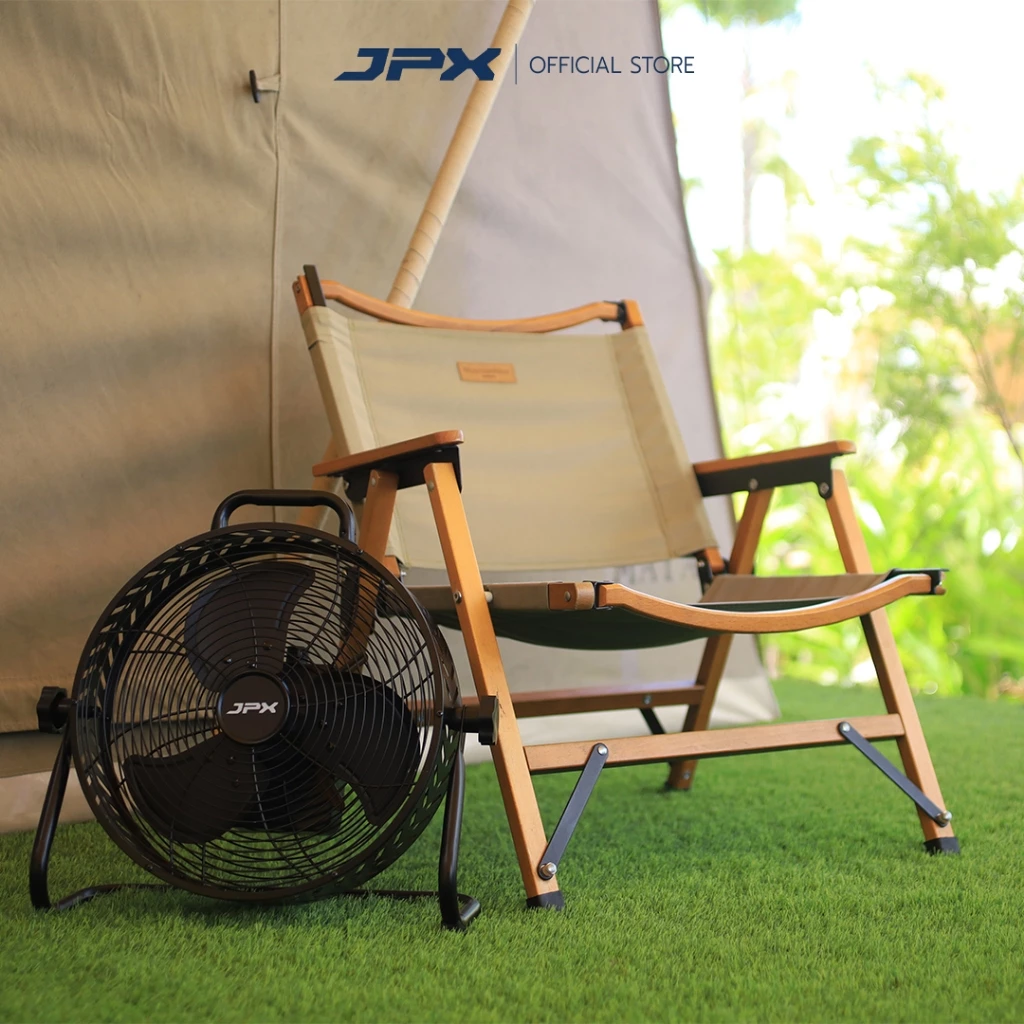 JPX พัดลมแบตเตอรี่ไร้สาย 12 นิ้ว พัดลมแคมป์ปิ้ง พกพา พัดลมตั้งพื้น ตั้งโต๊ะในตัวเดียว แบตใหญ่ใช้ได้ 8 ชั่วโมง thumbnail 9