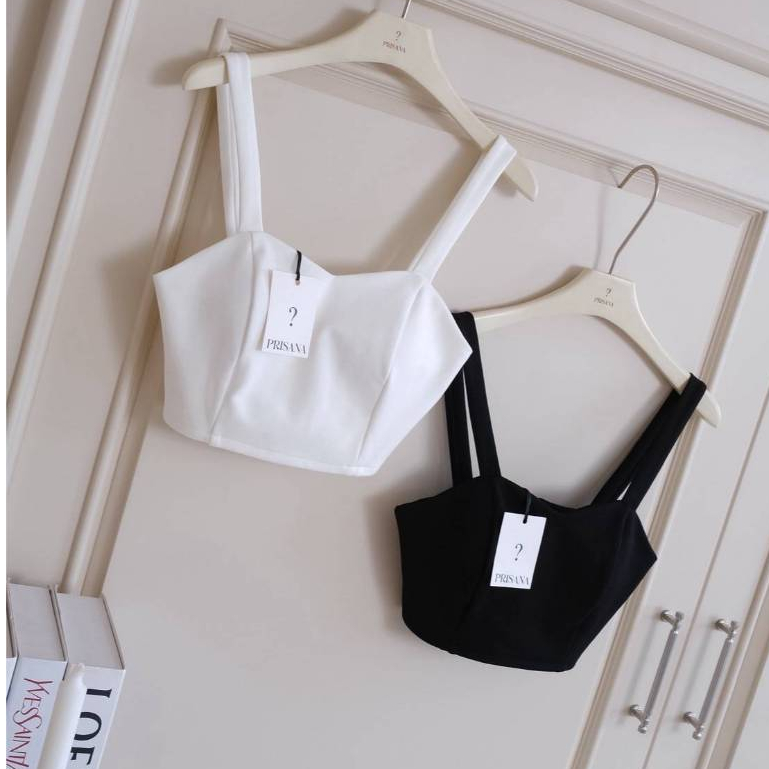 prisana[c22]ครอปสายเดี่ยวผ้าเทพ ยืดกระชับ สวยเป๊ะทุกองศา ยืดหยุ่นตามตัว ยืดได้ทั้งตัว เสริมฟองน้ำในต