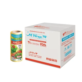 ซีนแรปอาหาร ยกลัง M Wrap Save ม้วนใหญ่ หน้ากว้าง 20 - 45 ซม.ยาว 500 ม. หนา 8 ไมครอน