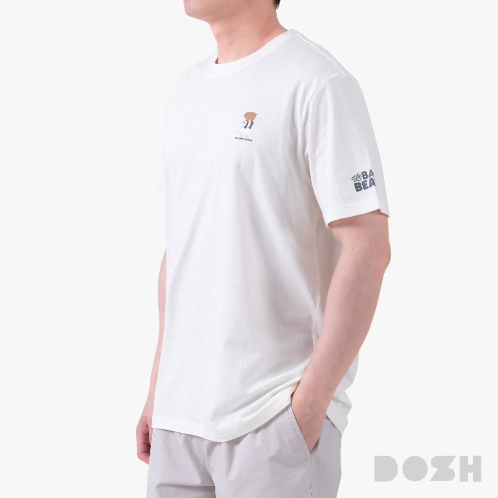 DOSH MEN'S BASIC T-SHIRTS WE BARE BEARS เสื้อยืดสีพื้นคอกลมผู้ชาย 3สี (ขาว-ม่วง-เขียว) DBBMT5097 (XS-XL) - รูปที่ 2