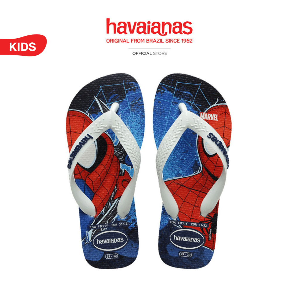 HAVAIANAS รองเท้าแตะเด็ก Kids Top Marvel Flip Flops WHITE 41483000198K_U4WTXX