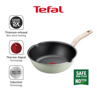 Tefal So Matcha กระทะก้นลึก ขอบหยัก ขนาด 28 ซม. ก้นอินดักชั่น รุ่น G1796695 เคลือบไทเทเนียม