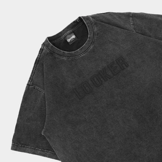 LOOKER — FADE EMBOSS TEE /25 เสื้อยืดผ้าฟอกเฉดเทา