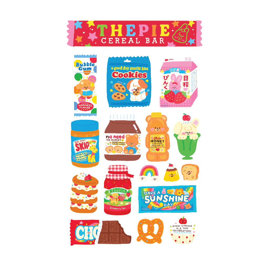 Sticker premium : CANDYBAR สติกเกอร์ไดคัทเนื้อพรีเมียม รูปขนมน่ารัก The Pie In The Sky