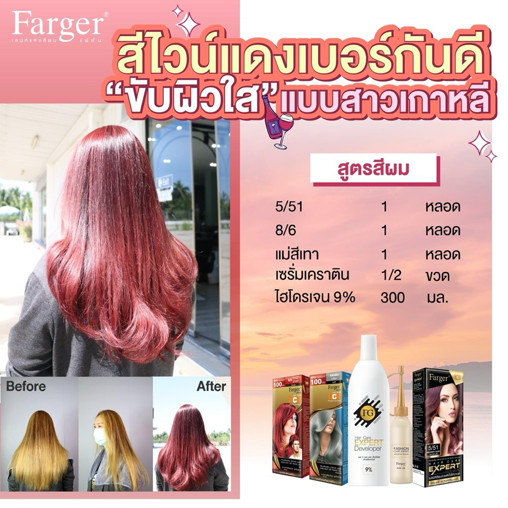 (1 แถม 1) สีฟาเกอร์ FG Farger 14 สีใหม่ ยาย้อมผม สีย้อมผม รูปที่ 3
