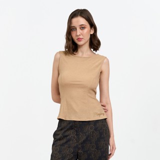 PLAYBOY BUNNYZINE เสื้อยืดคอปาด แขนกุด P1WT254TF029BR