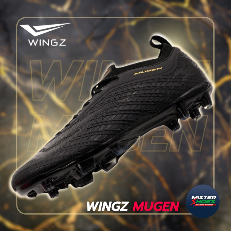 รองเท้าสตั๊ด  WINGZ  รุ่น รองท็อป  MUGEN  หนัง  PU  น้ำหนักเบา  ใส่เล่นทั้งสนามหญ้าจริงและหญ้าเทียม