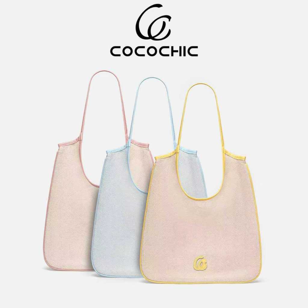 【COCOCHIC】 กระเป๋าสะพายข้างทรงเสื้อกล้ามผ้าใบสไตล์ฝรั่งเศส ดูสบายๆ สำหรับผู้หญิง กระเป๋าเบาๆ พกพาสะดวก