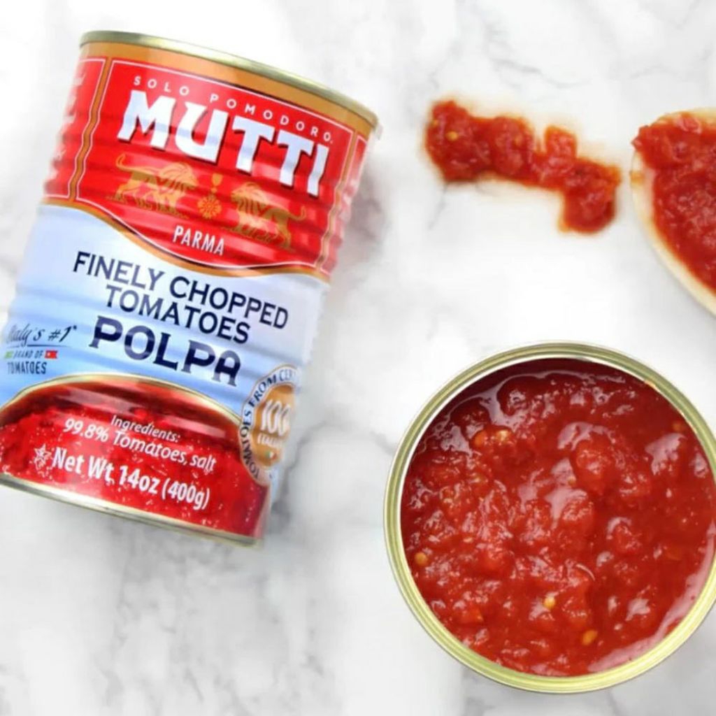 ￼Mutti Polpa Finely Chopped Tomatoes มูตติ มะเขือเทศบดละเอียด 400 กรัม