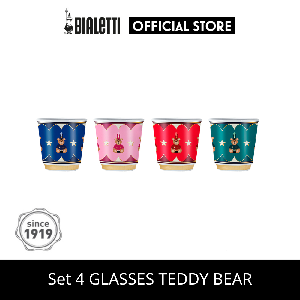Bialetti Magico Ricordo Set 4 GLASSES 90 ML - TEDDY BEAR / [BL-NMAGIC006]