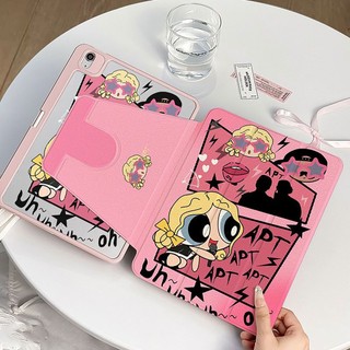 🔥พร้อมส่ง🔥case iPad Gen12 Gen11/10 Air8 ที่ใส่ปากกา พาวเวอร์พัฟเกิร์ล เคสiPadหมุน 360°Air7 Pro11/13