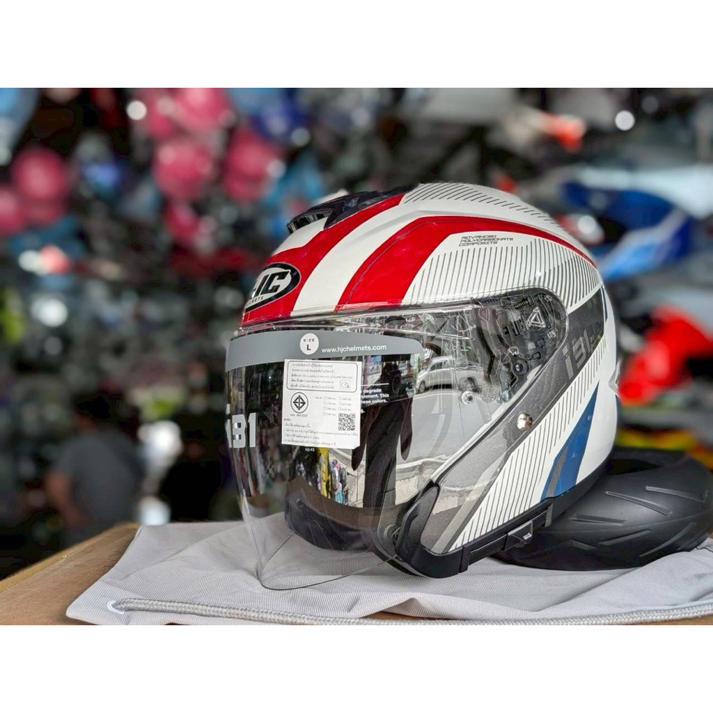 หมวกกันน็อคเปิดหน้าแว่น2ชั้น HJC i31