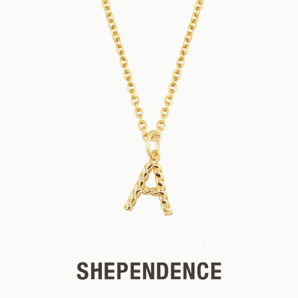 SHEPENDENCE สร้อยคอจี้ตัวอักษร Letter สีทอง มินิมอล เลือกตัวอักษรได้