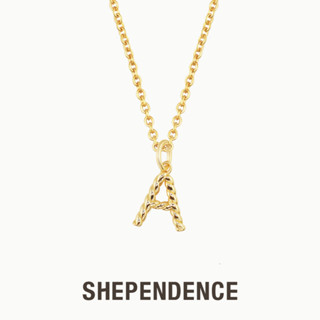 SHEPENDENCE สร้อยคอจี้ตัวอักษร Alphabet สีทอง มินิมอล เลือกต…