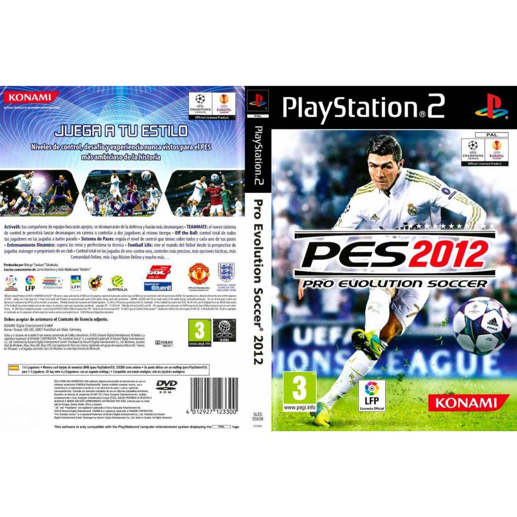 แผ่นเกมส์ PS2 PES Pro Evolution Soccer 2012 สกรีนแผ่น คุณภาพ ส่งไว (DVD)