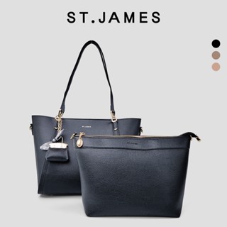 ST.JAMES กระเป๋าสะพายข้าง/กระเป๋าถือ หนัง PU/Vegan รุ่น SAND…