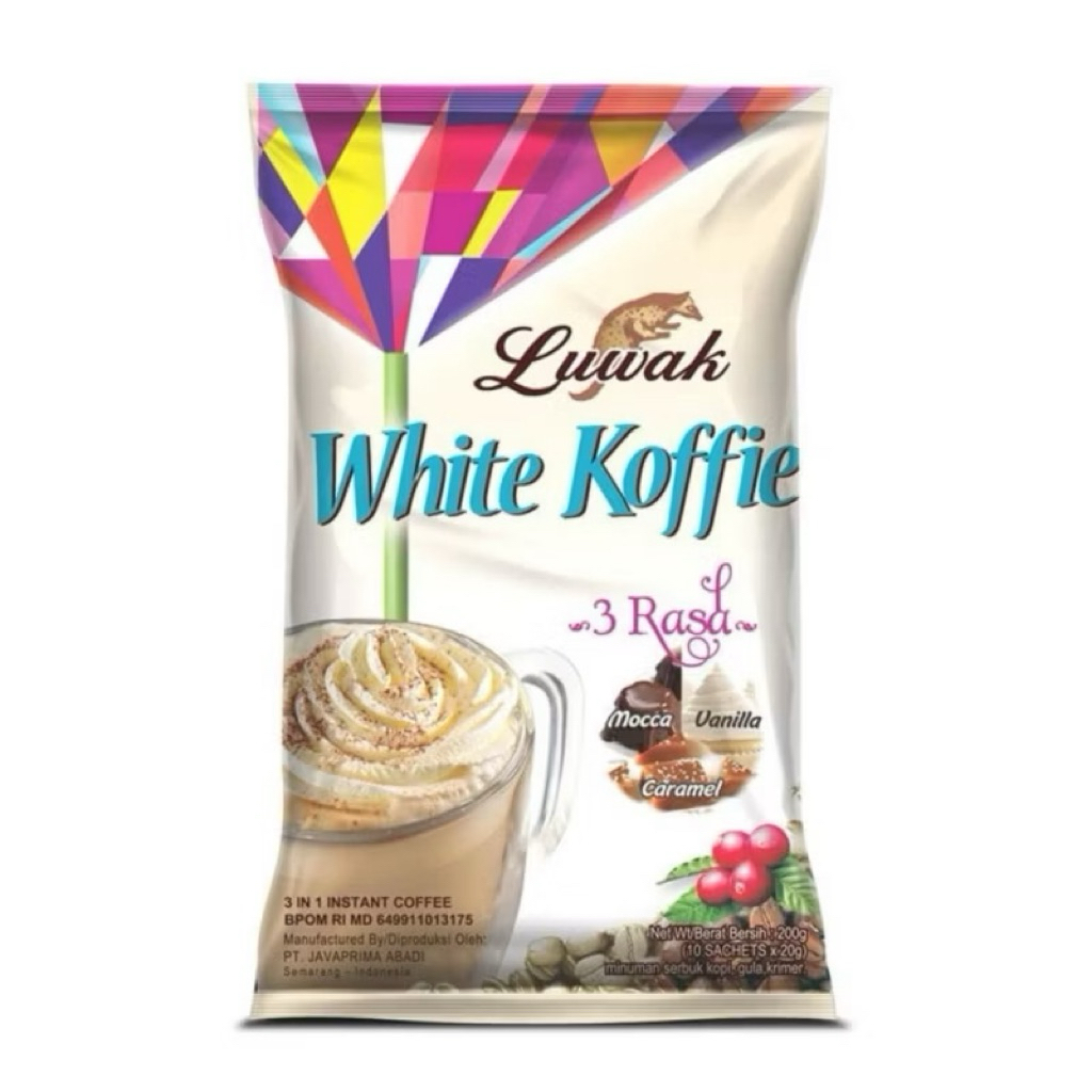 Luwak White Koffie 3 Rasa ( 20g x 10 = 200g )