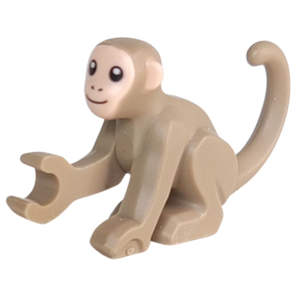 [ Animal ] ชิ้นส่วนเลโก้ Lego Part Monkey with Molded Light Nougat Face... Pattern (77864pb01) ราคา/ชิ้น