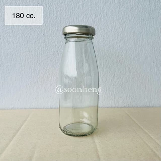 [TG-470] ขวดแก้วปากกว้าง 180 ml พร้อมฝา 38 มมสีดำ/เงิน/ทอง/ขาว