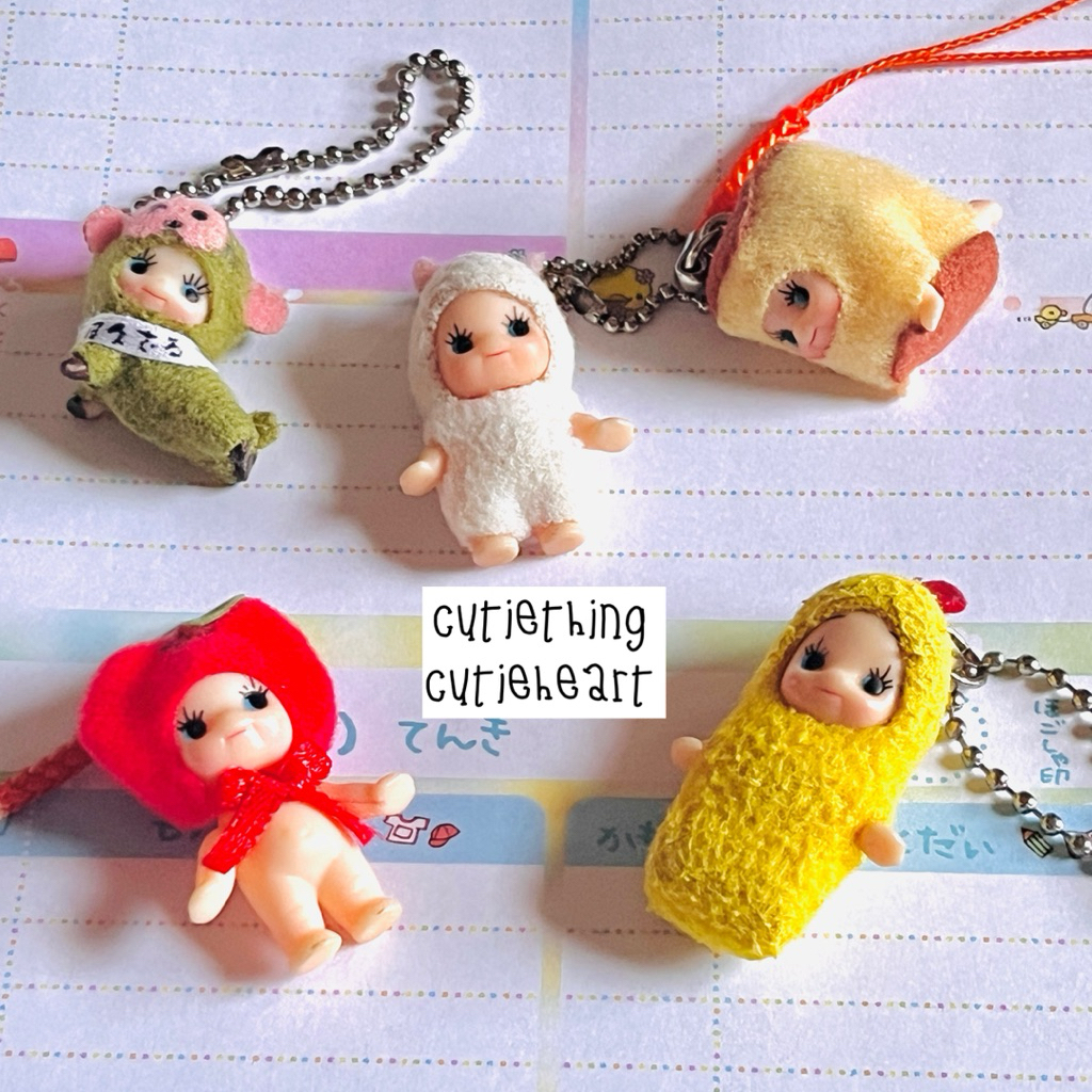 พวงกุญแจเด็กคิวพี  kewpie keychain (4) (second hand) สภาพนางฟ้า ของสะสมญี่ปุ่นมือสองคร้าบบ 🐑🐒🍎🍤🍰