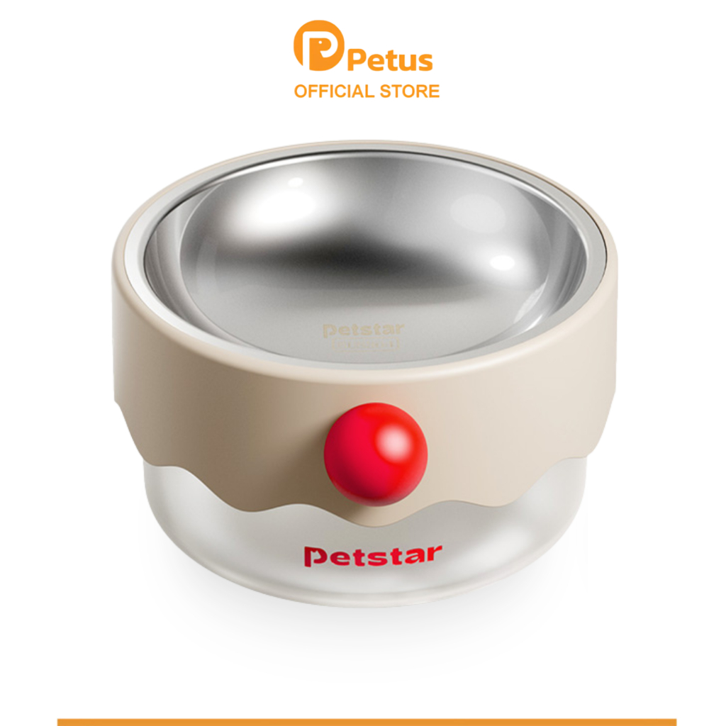 Petus ชามอาหารสัตว์เลี้ยง ชามให้อาหารสัตว์ Pet food bowl ดีไซน์ยกสูงช่วยลดการเกร็ง สำหรับใส่น้ำ และอาหาร