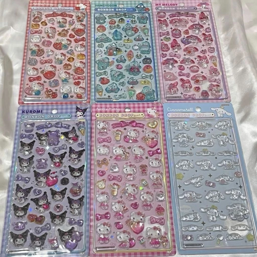 พร้อมส่งจากไทย!!! สติกเกอร์บอนบอนดร็อป Bonbon Drop สติกเกอร์หยดน้ำ สติกเกอร์นูน สติกเกอร์ Sanrio รุ่นใหม่