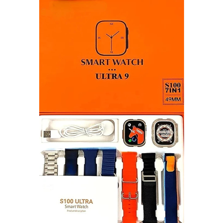 Smartwatch Ultra 9 หน้าจอสัมผัส 40mm พร้อมฟังก์ชั่นโทรศัพท์ และการเชื่อมต่อ Bluetoothคละสี