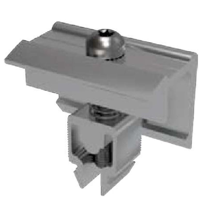 RRK-302-0022S End Clamp ตัวยึดขอบแผงโซลาร์เซลล์ ไม่มีEarthing (อุปกรณ์โซล่าเซลล์SOLAR CELL) ″RRACK″