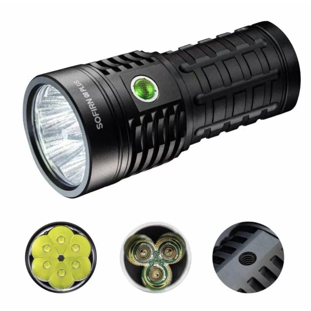Sofirn Q8Plus Most Powerful 16000lm Flashlight 6* XHP50B LED 21700*3Rechargeable Torch with Power Ba