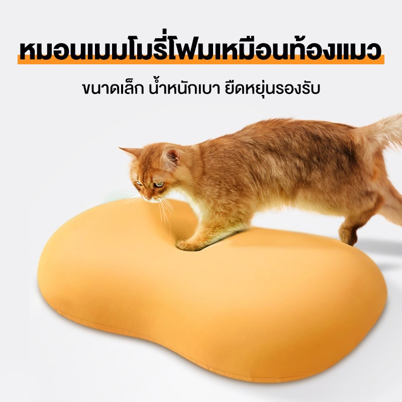 QM หมอน หมอนเมมโมรี่โฟม หมอนท้องเเมวเด้งฟูนุ่มสบาย ลดปวดคอ ปวดไหล่ หมอนเก้าอี้ หมอนหนุน ราคา ถูกที่สุด ดีลบีเคเค แกลเลอรีภาพที่ 4