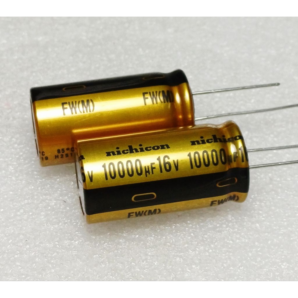Nichicon FW 10000uf 16v capacitor ตัวเก็บประจุ คาปาซิเตอร์