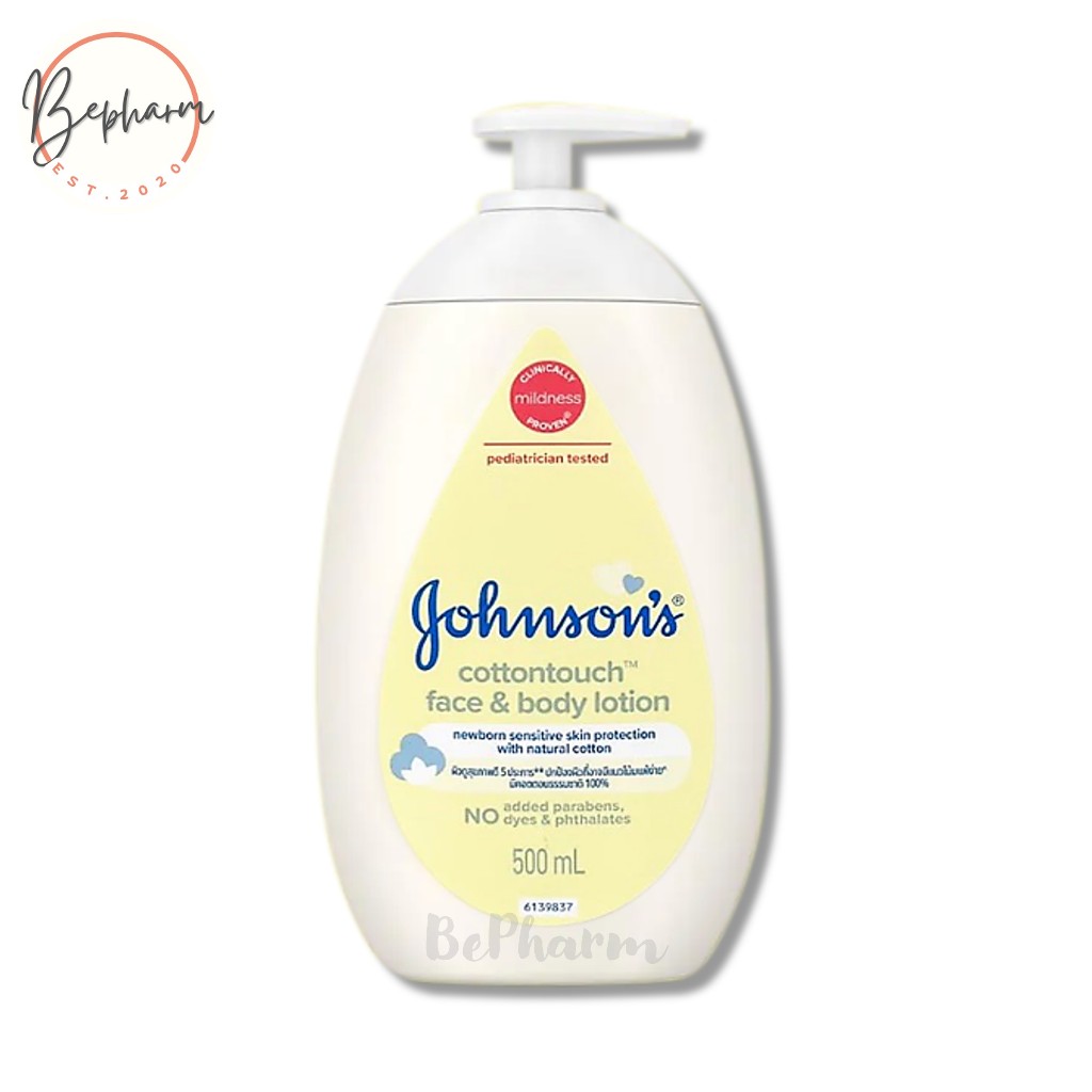 โลชั่นบำรุงผิวหน้าและผิวกาย Johnson's Cottontouch Face&Body Lotion 500 ml จอห์นสัน คอตตอนทัช โลชั่น 