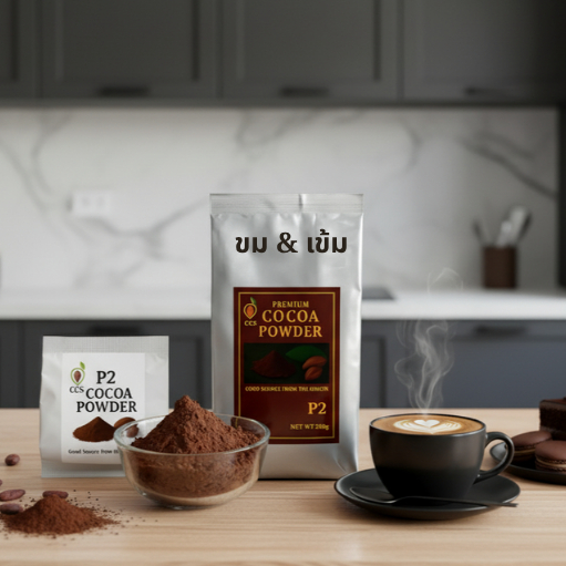 ผงโกโก้แท้100% CCS P2(รุ่นพรีเมี่ยม) ขนาด 75&250 กรัม  Cocoa Powder100% CCS P2(Premium) size 75&250g