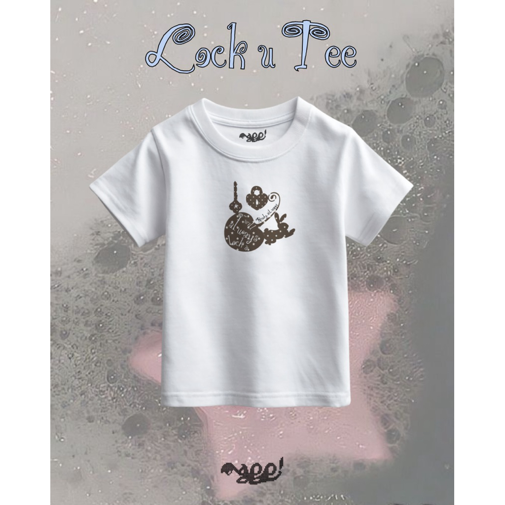 Mappi Lock U Tee เสื้อยืดลายกุญแจหัวใจ  ผ้าคอตตอน 100% มีไซซ์ Baby Tee / Freesize / Oversize เสื้อยื