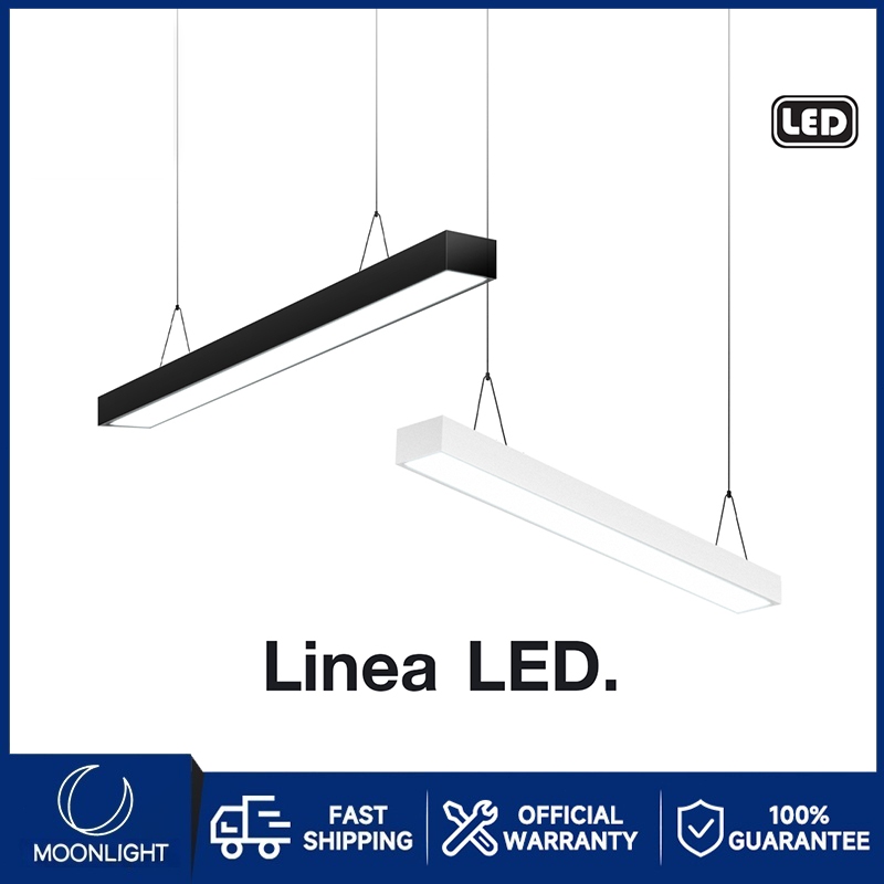 MOONLIGHT ไฟ led โคมไฟห้อย LED สีดำ/ขาว มีให้เลือกหลายวัตต์ มีทั้งหลอดไฟ โคมไฟห้อย โคมไฟสำนักงาน โคม