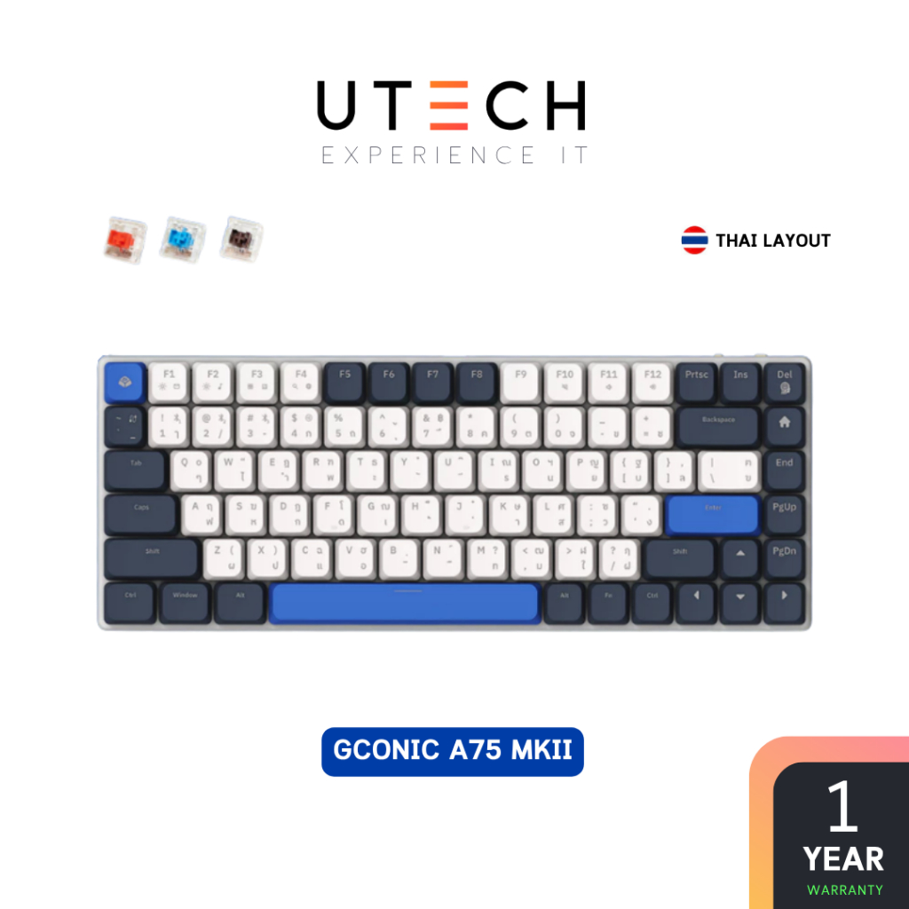 คีย์บอร์ด Gconic A75 MK II Ultra Slim Mechanical Keyboard by UTECH
