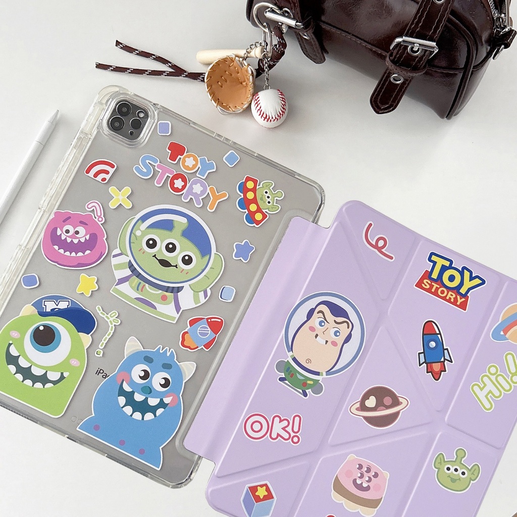 ⭐24 ชั่วโมงส่ง⭐พับรูปตัว Y Toy Story สติ๊กเกอร์ เคส for iPad air7 2025 11 gen11 เคสไอแพด pro 2024 11 case มีช่องปากกา