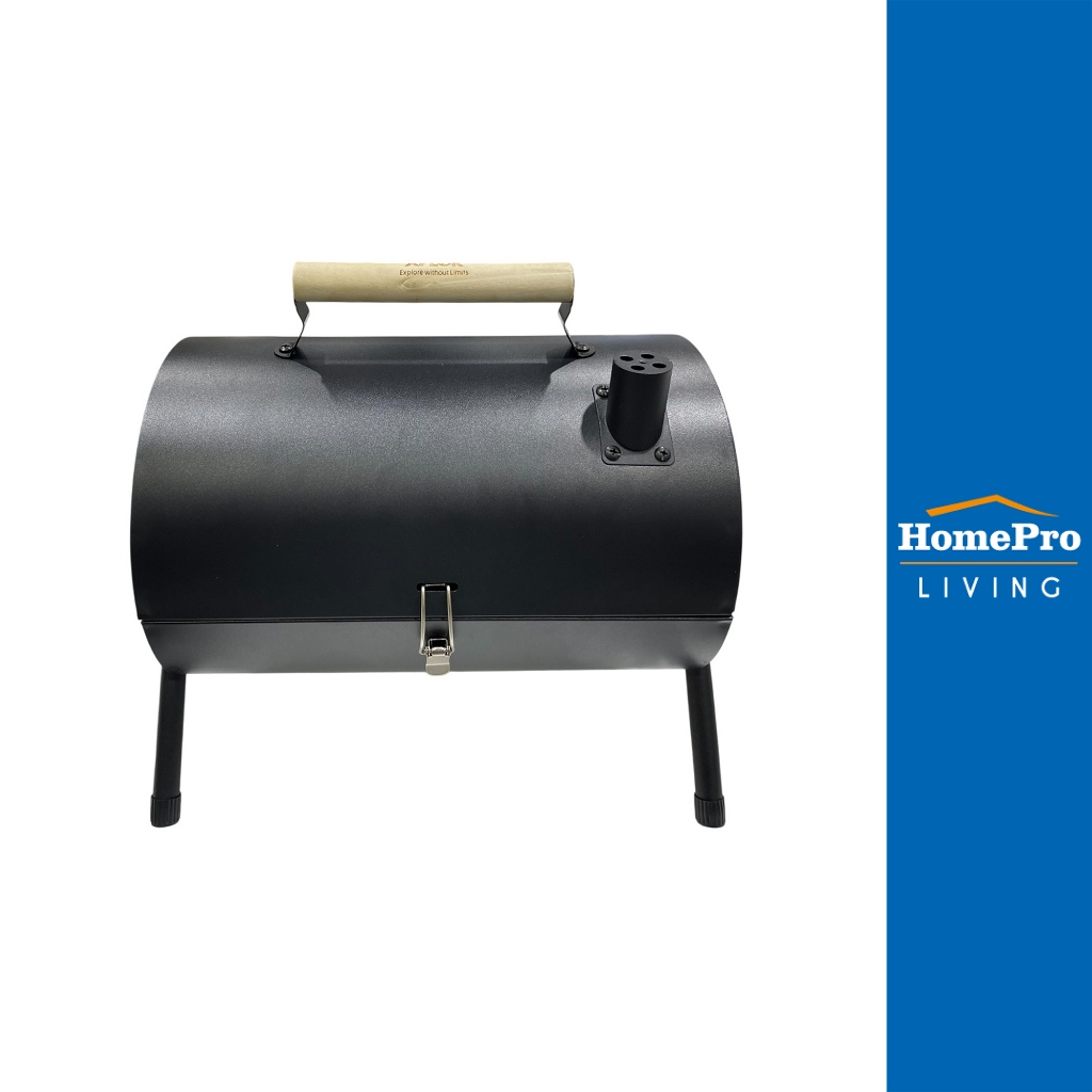 HomePro เตาถ่านบาร์บีคิวถ่าน  BARREL ตั้งโต๊ะ XPLOR สีดำ แบรนด์ SPRING
