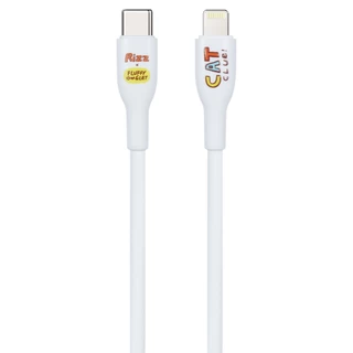 [Official] Rizz Fluffy 2in1 Charger Set 25W ชุดชาร์จลิขสิทธิ์แท้ลาย Fluffy omelet พร้อมสาย LN ไอโฟน รุ่น FO-WLC-01 (Cat)