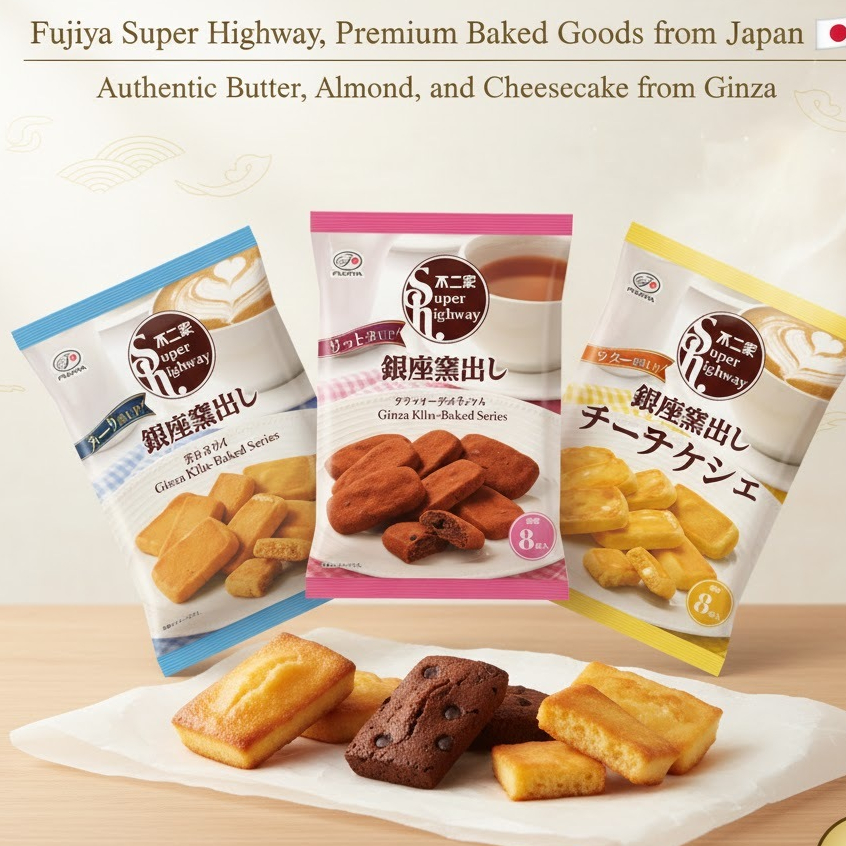 Fujiya Super Highway ขนมอบญี่ปุ่นนำเข้า พรีเมียมจากญี่ปุ่น (Financier / Brownie / Cheesecake)