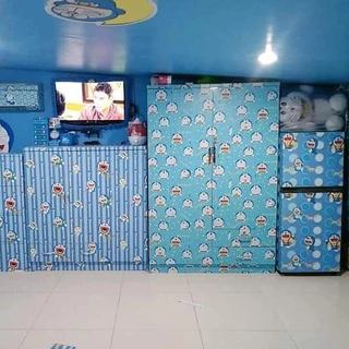 (ส่งด่วนฟรี 24 ชั่วโมง) วอลเปเปอร์ โดเรม่อน ติดผนัง สติ๊กเกอร์ มีกาวในตัว ติดเองได้ DIY