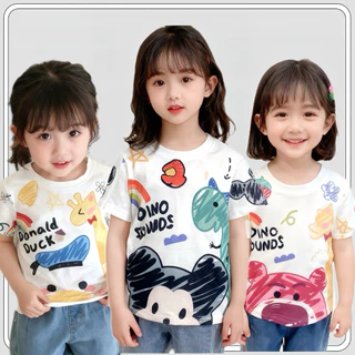MC002 เสื้อเด็ก เสื้อยืดคอกลม แขนสั้น คุณหนู ลายดีสนีย์ 👧🏻👦🏻 น่ารักก