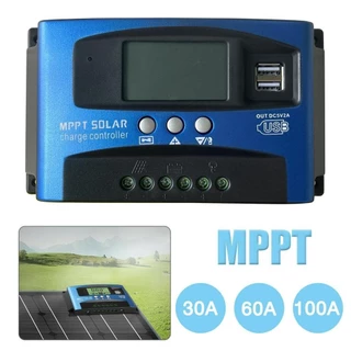 mppt ชาร์จเจอร์ 12v24v solar charger controlle 60A/100A ชาร์จเจอร์โซล่าเซลล์ ชาร์จเจอร์ มีจอแสดงผล
