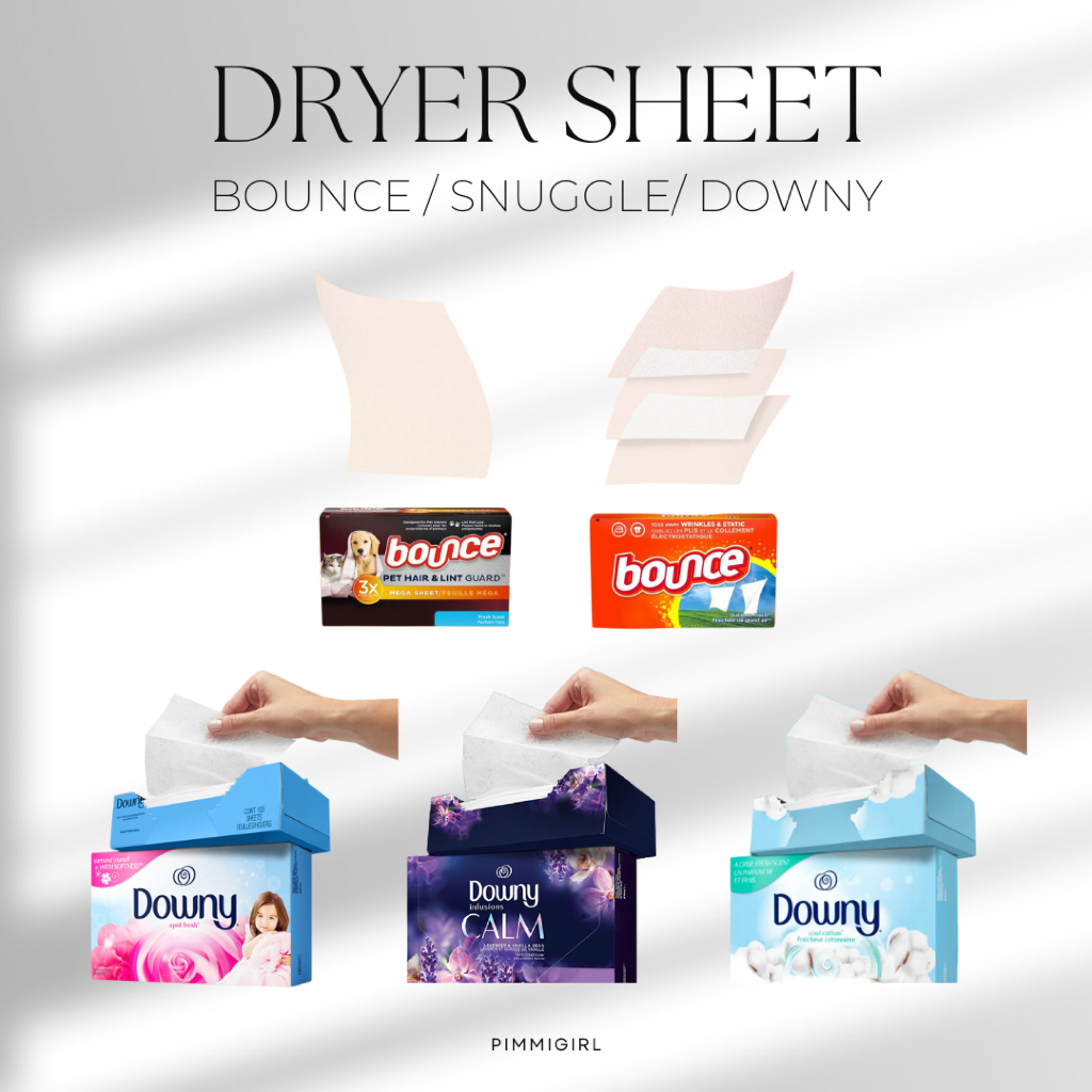 (แบ่งขาย) Downy, Bounce, Sunggle Dryer Sheets Laundry Fabric Softener แผ่นหอมอบผ้า ช่วยทำให้ผ้าหอม แ