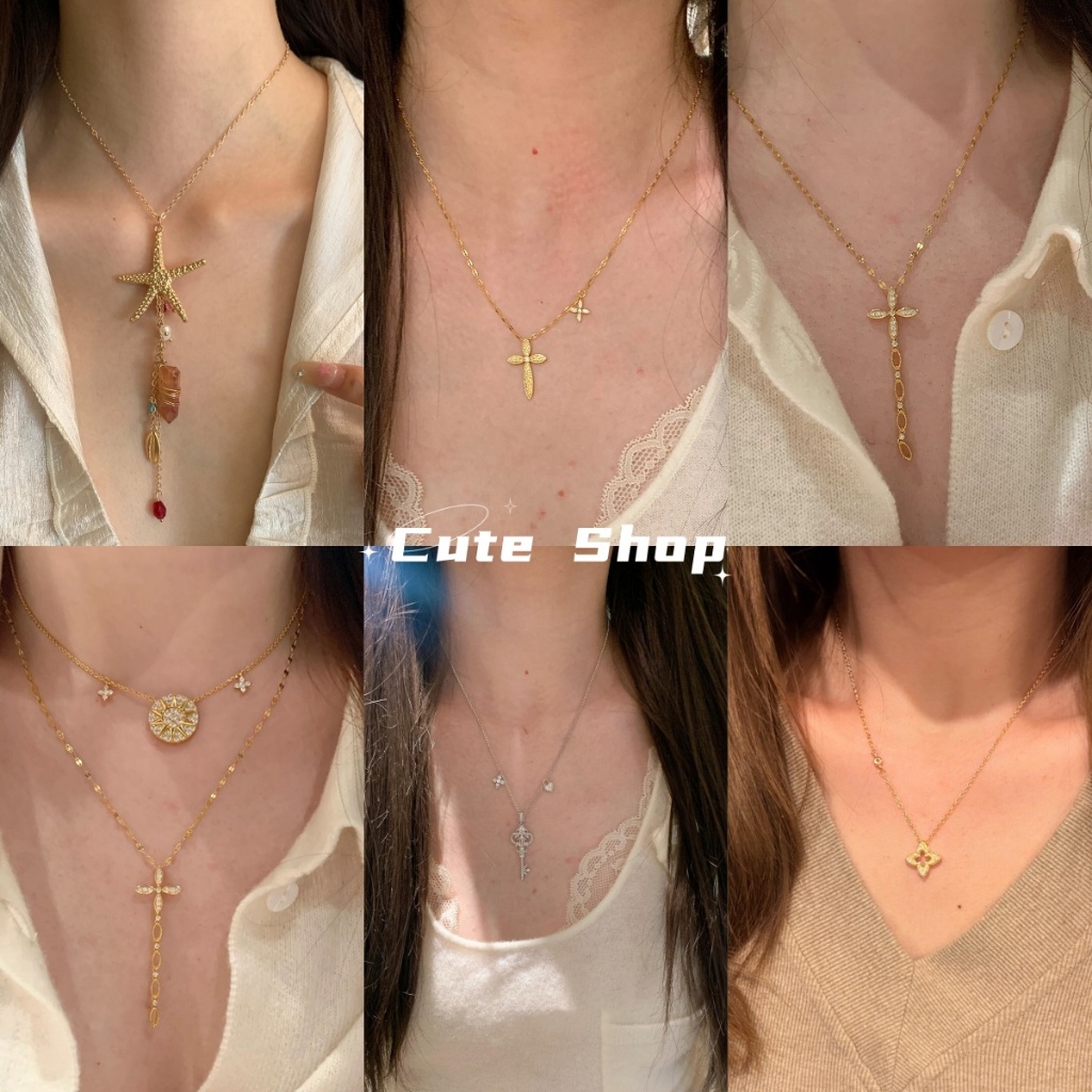 สร้อยคอ โซ่เส้นเล็ก ทอง สไตล์วินเทจ พร้อมจี้  สร้อยคอผู้หญิง มีให้เลือกหลายสไตล์  ส่งไวจากไทย