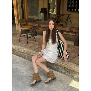 Annita minidress ชุดเดรสสั้นผ้าฉลุ : everydaylookk store