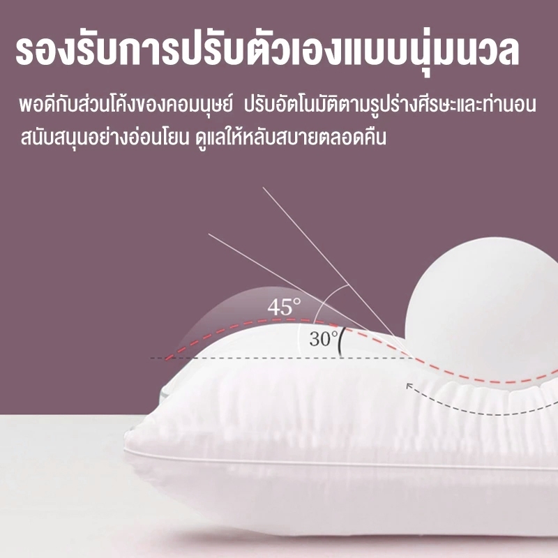 3D หมอนไมโครไฟเบอร์  900/800/700g  หมอนโรงแรม นุ่ม ป้องกันไรฝุ่นและแบคทีเรีย หมอน  แก้ปวดคอ นุ่มหนุนสบาย มี3ระดับ - รูปที่ 4
