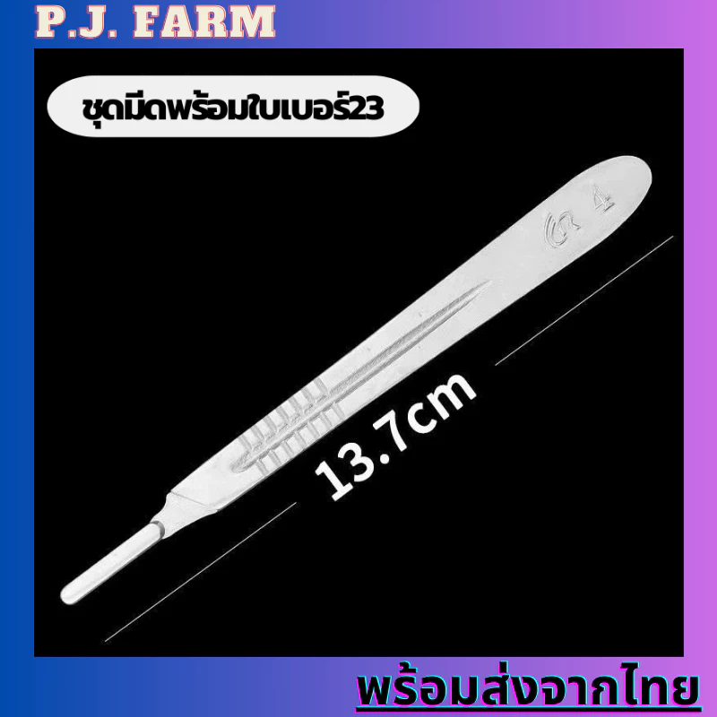 (สินค้าพร้อมส่ง) แกะสลัก สแตนเลส ด้ามแบบหนา+เบอร์11/23